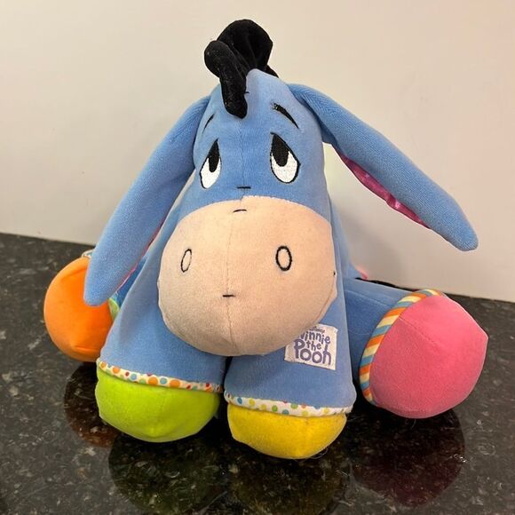 10" Eeyore Winnie the Pooh Disney Baby Plush Toy Stuffy Learning Curve - Picture 1 of 9